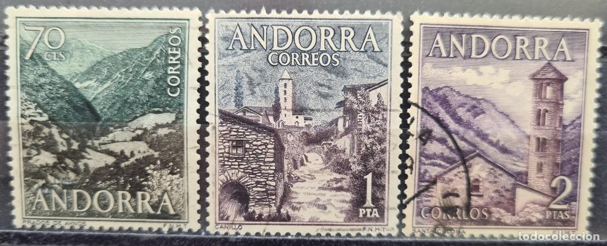 Timbres: Serie de sellos usados de Andorra 1963-64