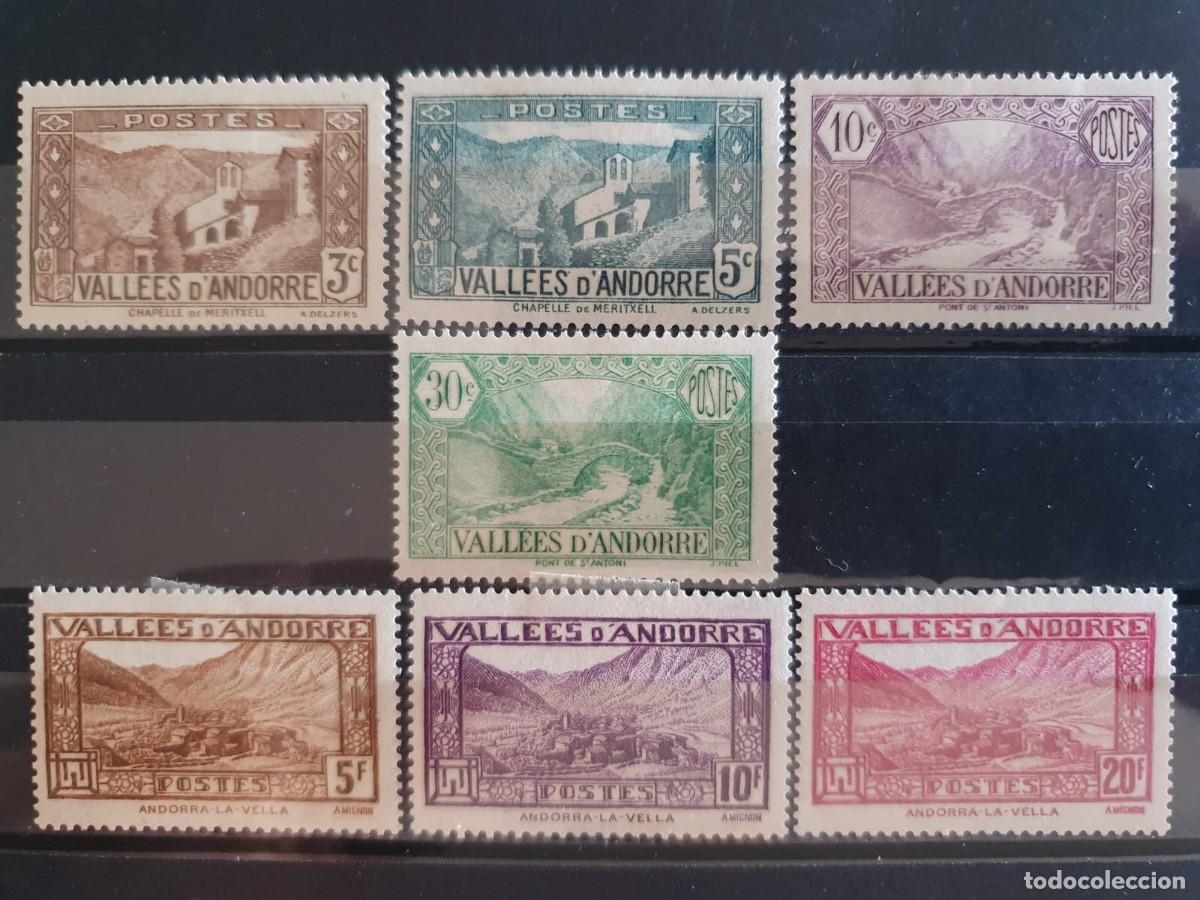 Timbres: ANDORRA FRANCESA 1932 LOTE 7 SELLOS EDIFIL 45 *+ 46 * + 47 * + OTROS