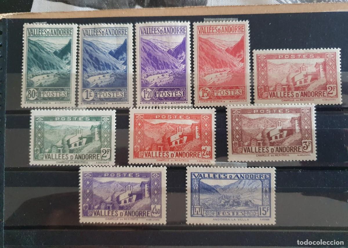 Francobolli: ANDORRA FRANCESA 1937 LOTE 10 SELLOS PAISAJES Y MONUMENTOS *