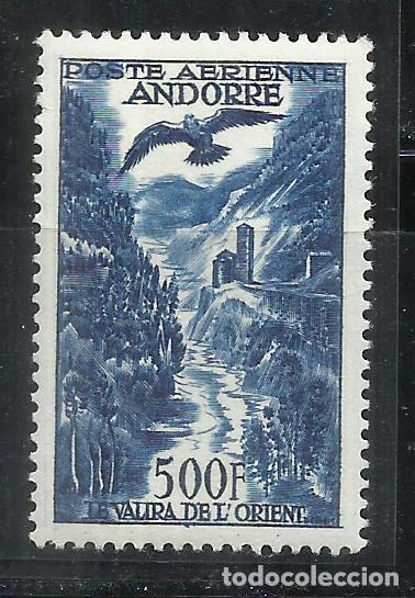 Sellos: Q508T-ANDORRA FRANCESA AEREO 1955-1957 N&ordm;4 NUEVO MNH** 70,00&euro; YVERT.