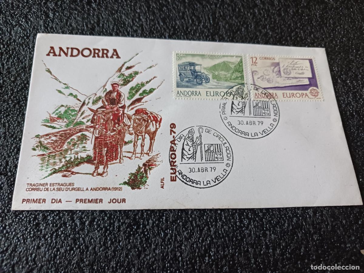 Sellos: sobre primer dia de emision, correu de la seu d`urgell a andorra 1979