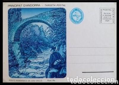 Sellos: ANDORRA - POSTAL DE FRANQUICIA INTERIOR - FRANQUICIA POSTAL PONT PLA