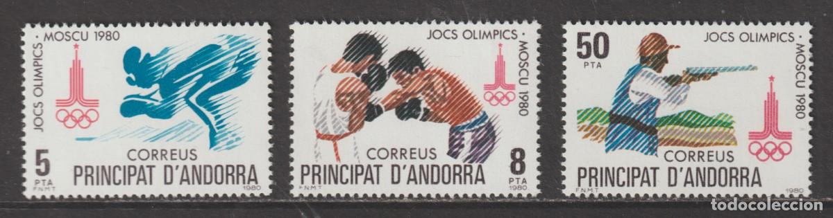 Sellos: Andorra espa&ntilde;ola 1980 - Juegos olimpicos Moscu 80 Edifil 135/137 mnh**