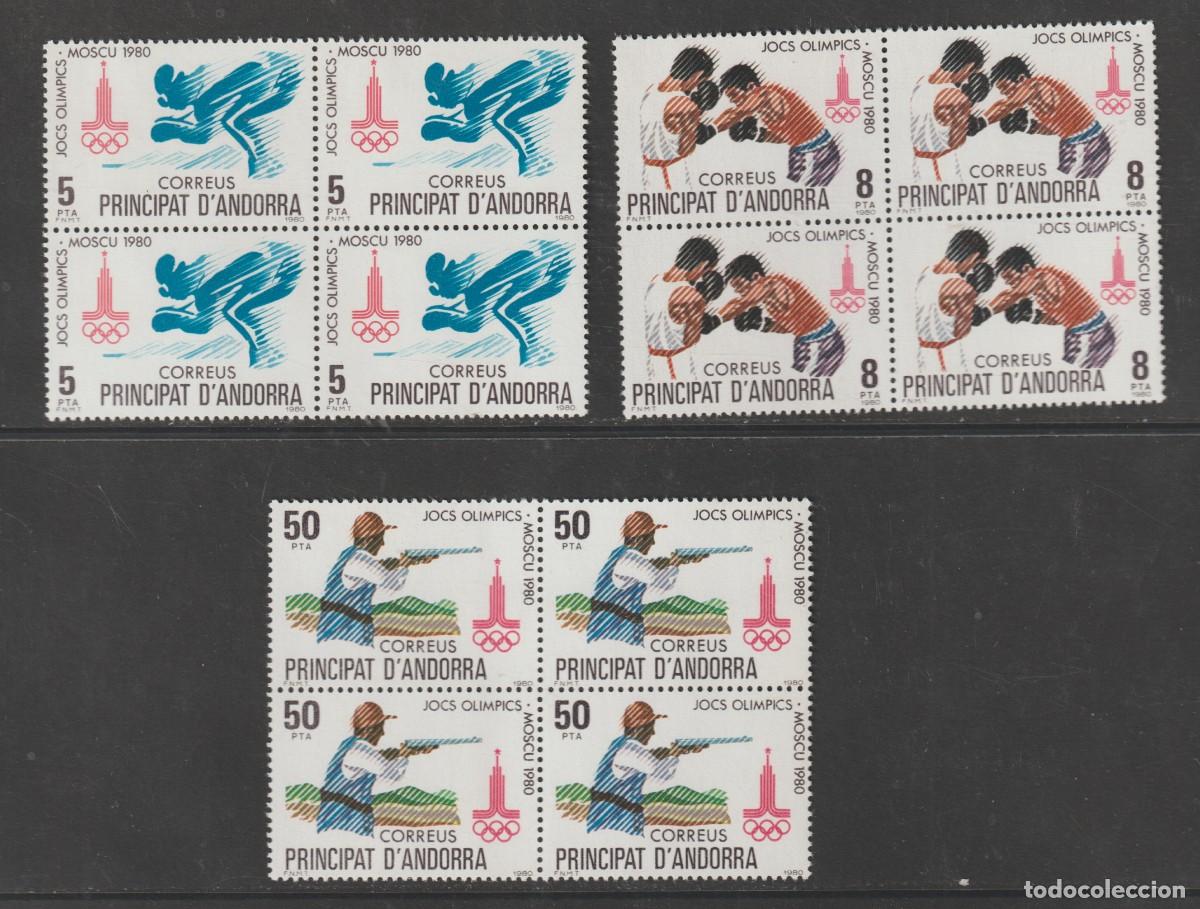 Sellos: Andorra espa&ntilde;ola 1980 - Juegos olimpicos Moscu 80 Edifil 135/137 b4 mnh**