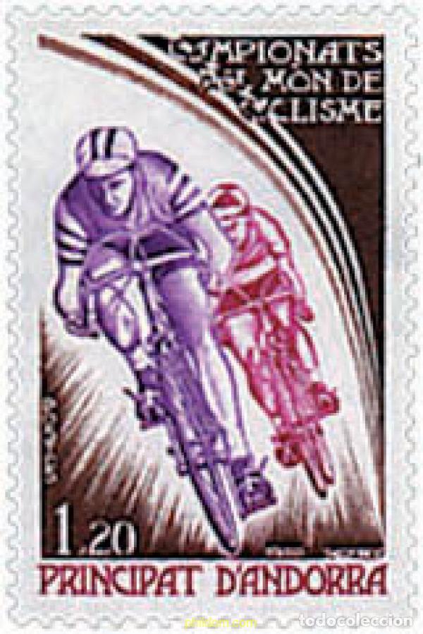 Sellos: 65207 MNH ANDORRA. Adm&oacute;n francesa 1980 CAMPEONATOS DEL MUNDO DE CICLISMO