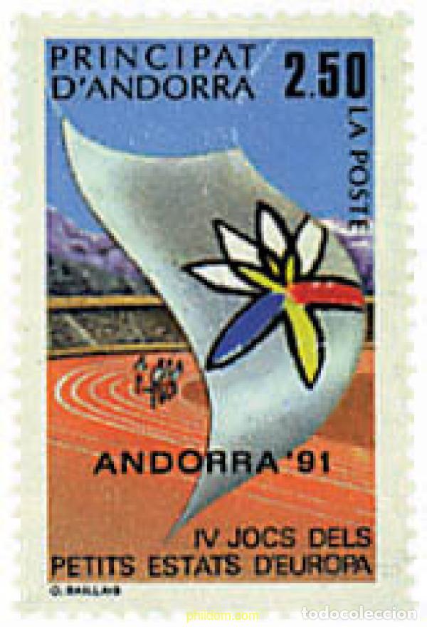 Sellos: 65219 MNH ANDORRA. Adm&oacute;n francesa 1991 4 JUEGOS DEPORTIVOS DE LOS PEQUE&Ntilde;OS ESTADOS DE EUROPA