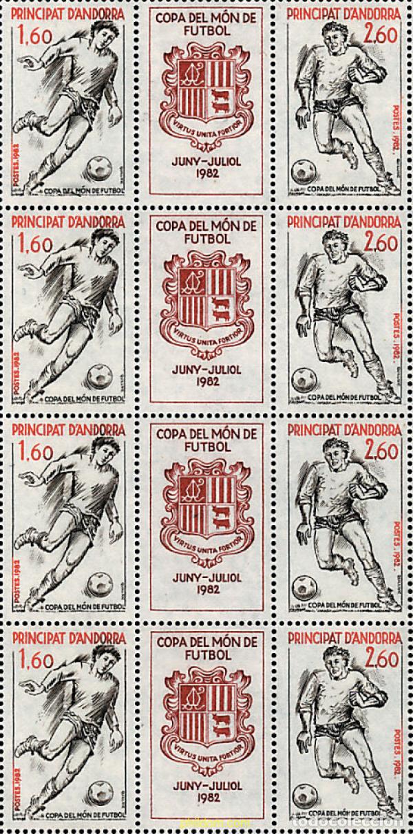 Sellos: 307838 MNH ANDORRA. Adm&oacute;n francesa 1982 COPA DEL MUNDO DE FUTBOL. MEXICO-70