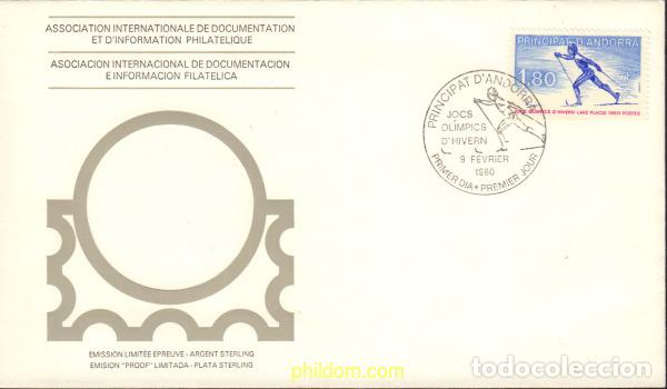 Sellos: 376075 MNH ANDORRA. Adm&oacute;n francesa 1980 13 JUEGOS OLIMPICOS INVIERNO LAKE PLACID 1980