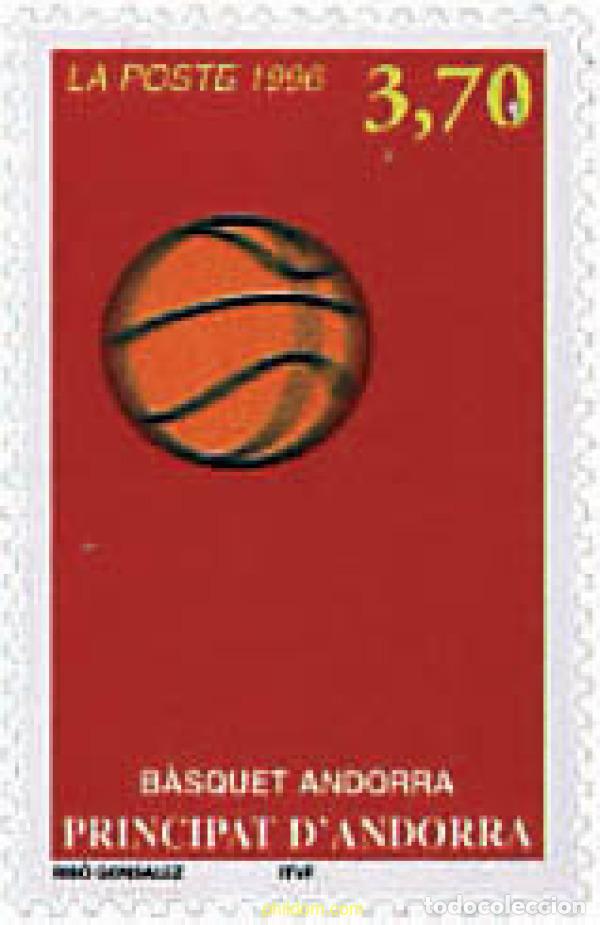 Sellos: 65230 MNH ANDORRA. Adm&oacute;n francesa 1996 BALONCESTO EN ANDORRA