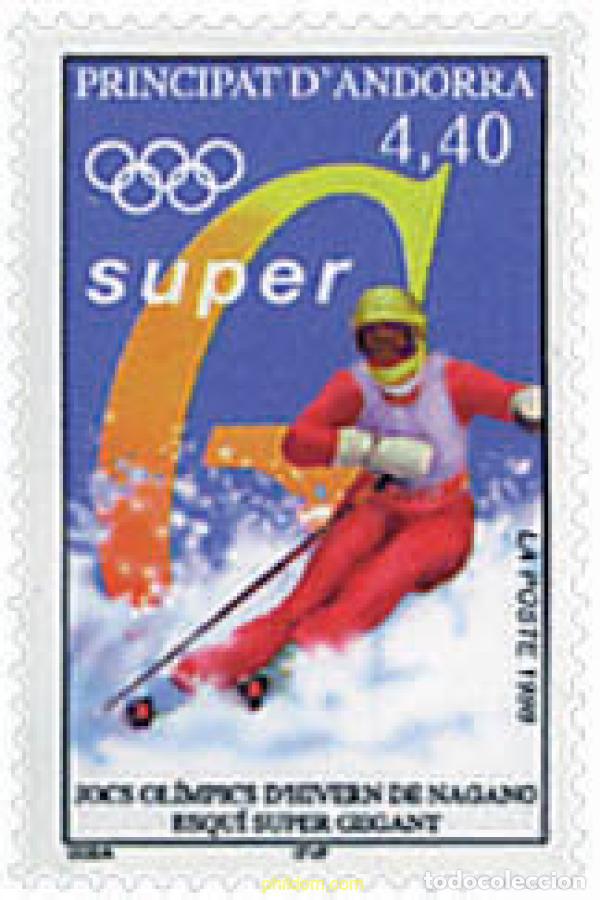 Sellos: 70495 MNH ANDORRA. Adm&oacute;n francesa 1998 18 JUEGOS OLIMPICOS DE INVIERNO NAGANO 1998