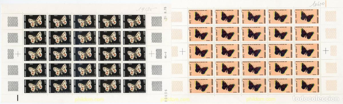 Sellos: 275026 MNH ANDORRA. Adm&oacute;n francesa 1976 MARIPOSAS
