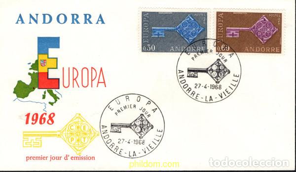 Sellos: 688851 MNH ANDORRA. Adm&oacute;n francesa 1968 EUROPA CEPT. FRATERNIDAD Y COOPERACION