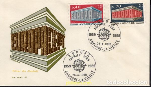 Sellos: 686548 MNH ANDORRA. Adm&oacute;n francesa 1969 EUROPA CEPT. 10 ANIVERSARIO DE LA CEPT