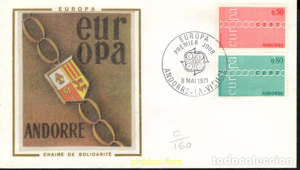 Sellos: 12976 MNH ANDORRA. Adm&oacute;n francesa 1971 EUROPA CEPT. FRATERNIDAD Y COOPERACION