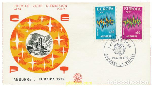 Sellos: 23656 MNH ANDORRA. Adm&oacute;n francesa 1972 EUROPA CEPT. FRATERNIDAD Y COOPERACION
