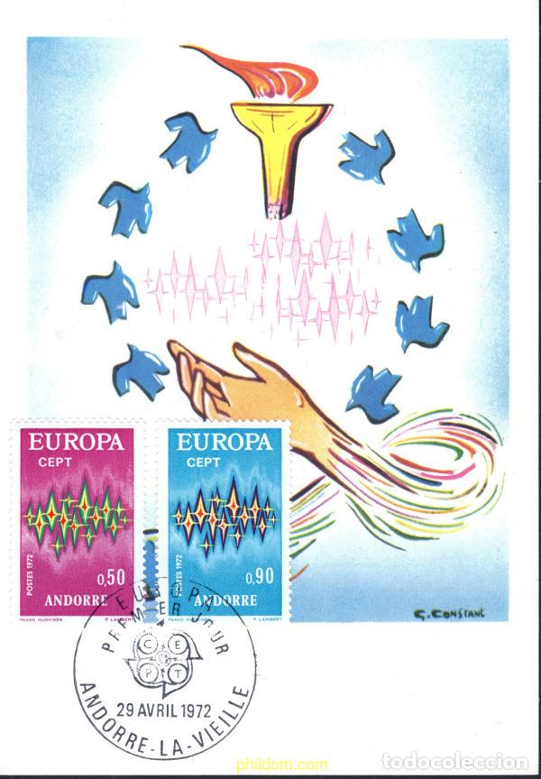 Sellos: 686400 MNH ANDORRA. Adm&oacute;n francesa 1972 EUROPA CEPT. FRATERNIDAD Y COOPERACION