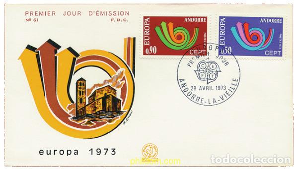 Sellos: 23685 MNH ANDORRA. Adm&oacute;n francesa 1973 EUROPA CEPT. CORNETA POSTAL