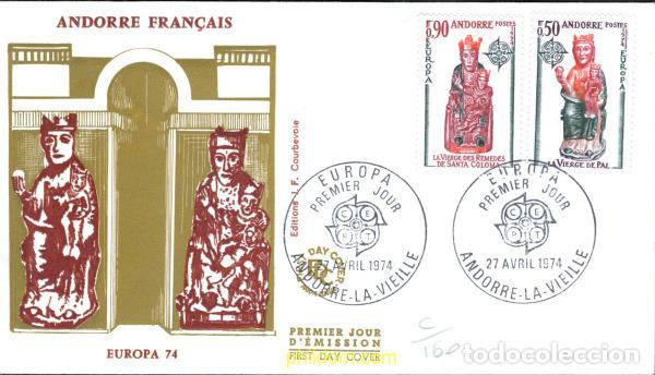 Sellos: 686402 MNH ANDORRA. Adm&oacute;n francesa 1974 EUROPA CEPT. CORNETA POSTAL