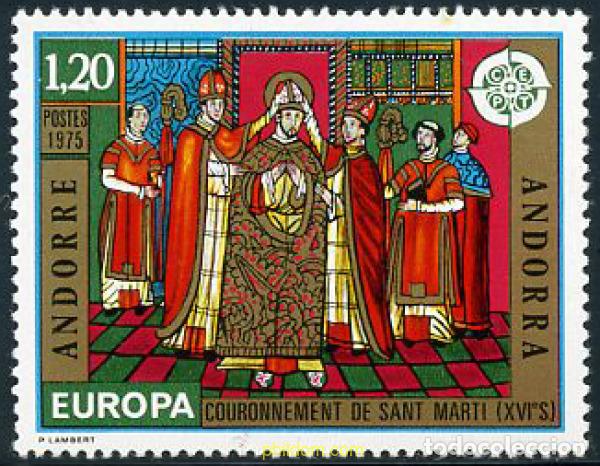 Sellos: 246366 MNH ANDORRA. Adm&oacute;n francesa 1975 EUROPA CEPT. PINTURAS