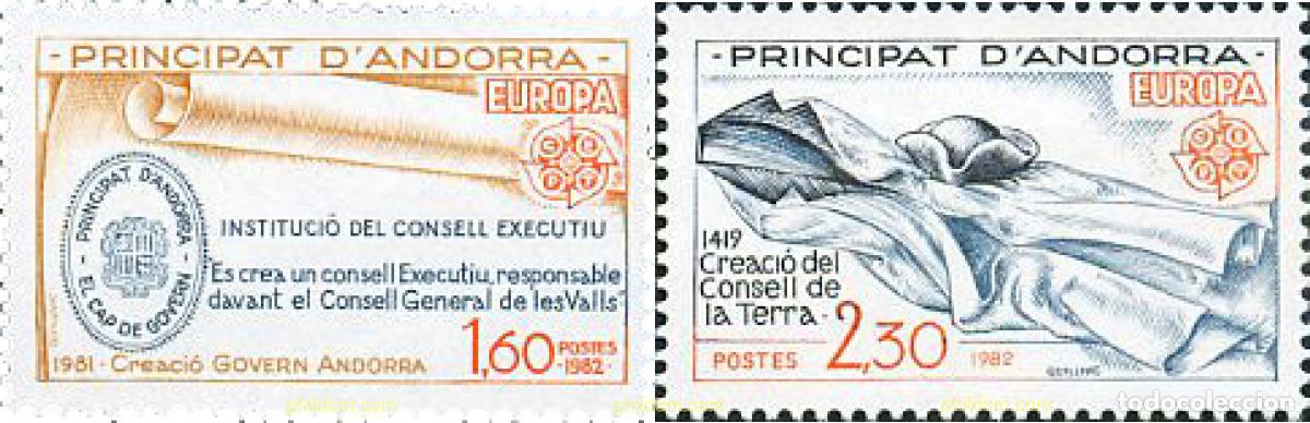 Sellos: 62477 MNH ANDORRA. Adm&oacute;n francesa 1982 EUROPA CEPT. HISTORIA