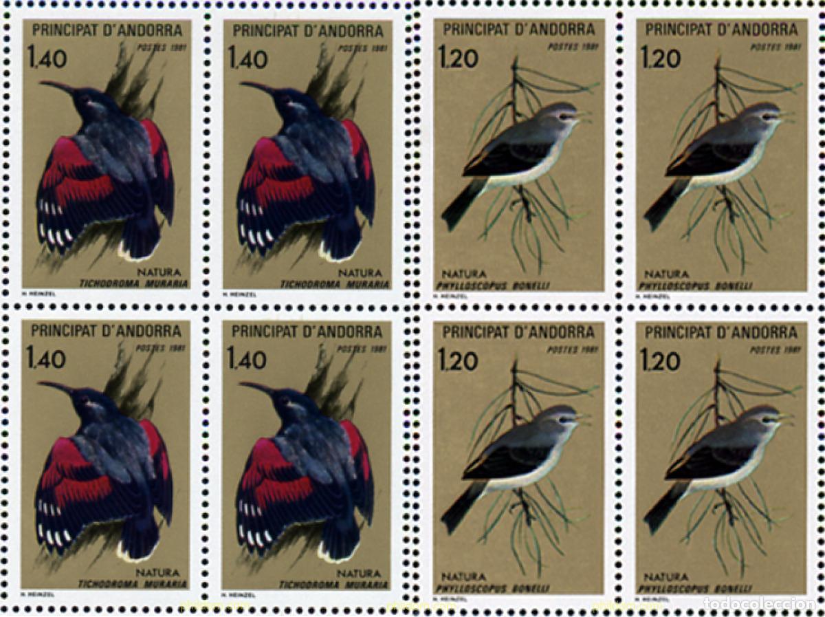 Sellos: 307831 MNH ANDORRA. Adm&oacute;n francesa 1981 PROTECCION DE LA NATURALEZA