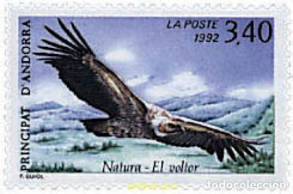 Sellos: 211333 MNH ANDORRA. Adm&oacute;n francesa 1992 PROTECCION DE LA NATURALEZA