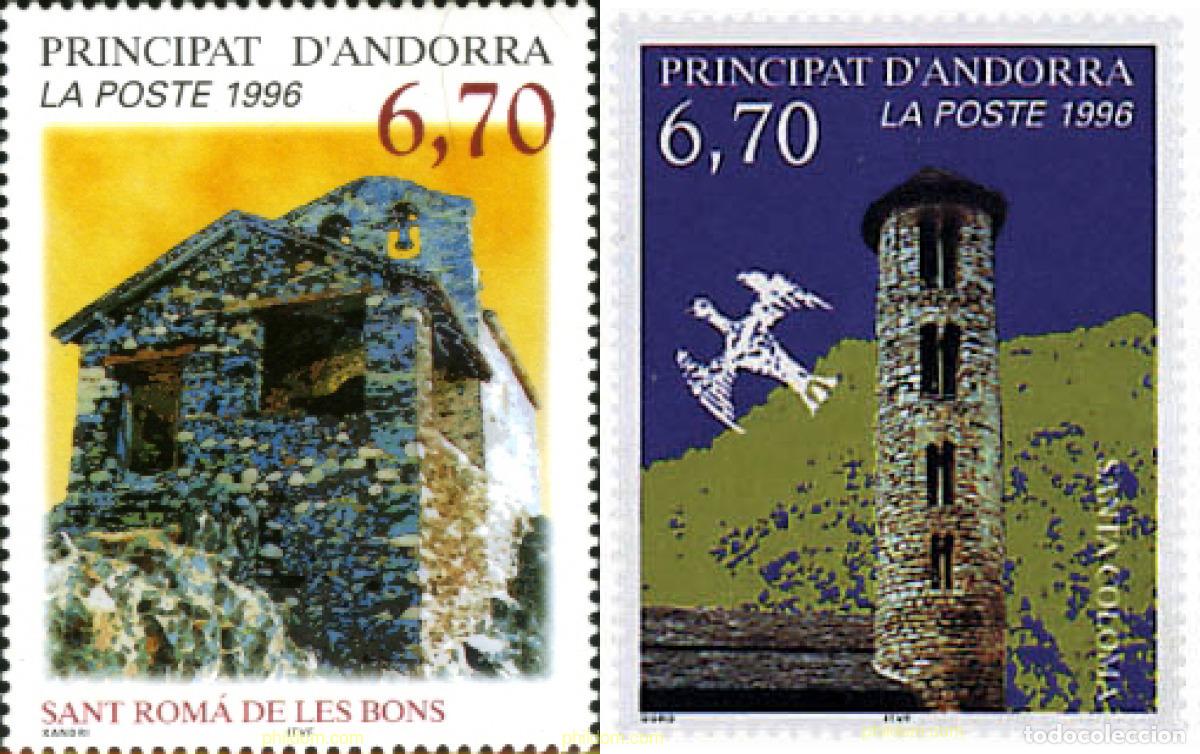 Sellos: 65227 MNH ANDORRA. Adm&oacute;n francesa 1996 TURISMO. CAPILLAS ROMANICAS