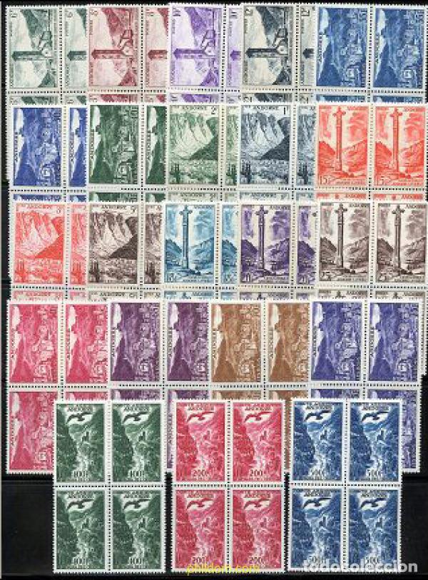 Sellos: 222428 MNH ANDORRA. Adm&oacute;n francesa 1955 PAISAJES