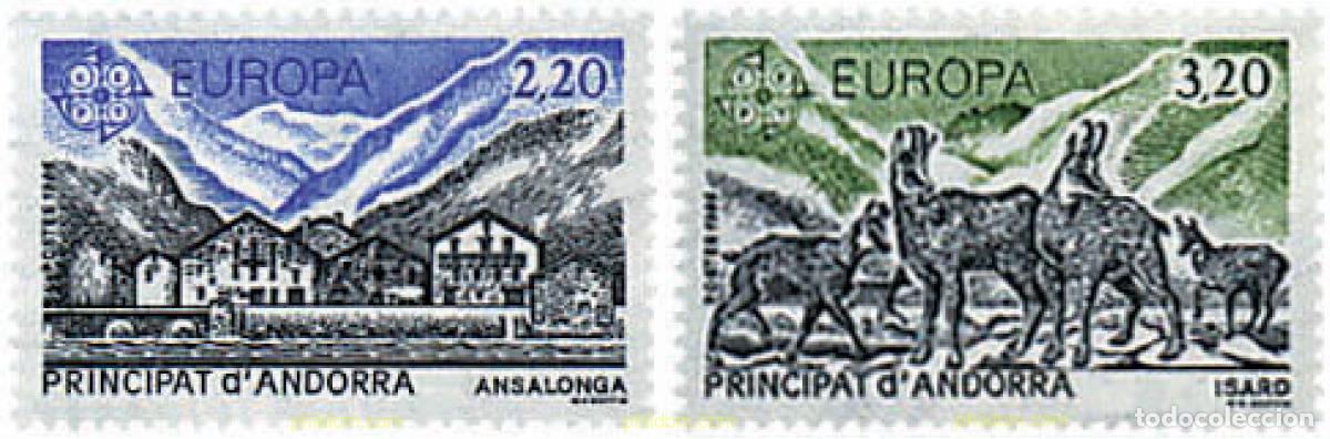 Briefmarken: 64100 MNH ANDORRA. Adm&oacute;n francesa 1986 EUROPA CEPT. PATRIMONIO ARTISTICO Y NATURAL