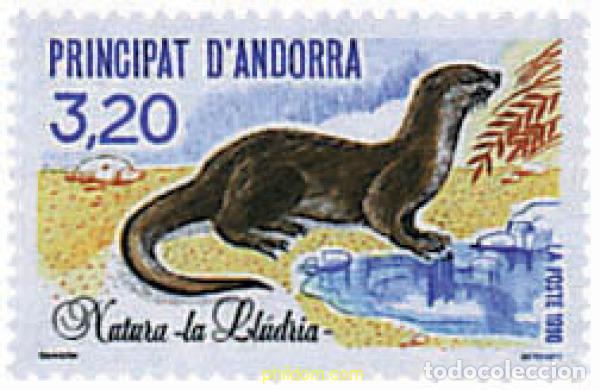 Sellos: 211287 MNH ANDORRA. Adm&oacute;n francesa 1990 PROTECCION DE LA NATURALEZA