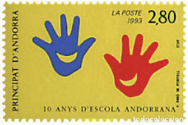 Briefmarken: 46113 MNH ANDORRA. Adm&oacute;n francesa 1993 DIEZ A&Ntilde;OS DE ESCUELA ANDORRANA