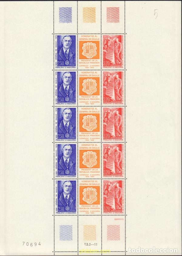 Briefmarken: 11474 MNH ANDORRA. Adm&oacute;n francesa 1990 CENTENARIO DEL NACIMIENTO DEL GENERAL DE GAULLE