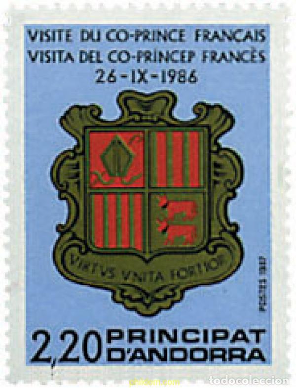 Briefmarken: 46079 MNH ANDORRA. Adm&oacute;n francesa 1987 VISITA DEL CO-PRINCIPE FRANCES FRAN&Ccedil;OIS MITTERAND