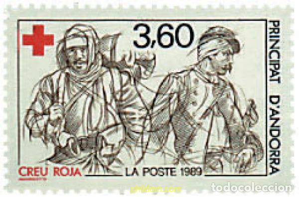 Sellos: 46092 MNH ANDORRA. Adm&oacute;n francesa 1989 PRO CRUZ ROJA