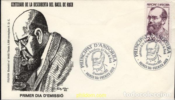 Briefmarken: 246322 MNH ANDORRA. Adm&oacute;n francesa 1982 CENTENARIO DEL DESCUBRIMIENTO DEL BACILO DE LA TUBERCULOSI