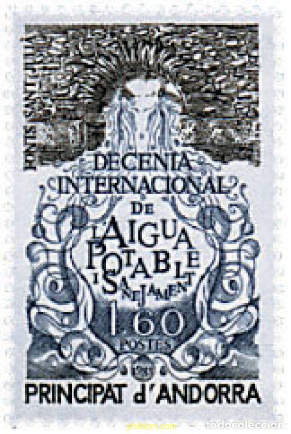 Sellos: 46056 MNH ANDORRA. Adm&oacute;n francesa 1981 DECENIO INTERNACIONAL DE AGUA POTABLE