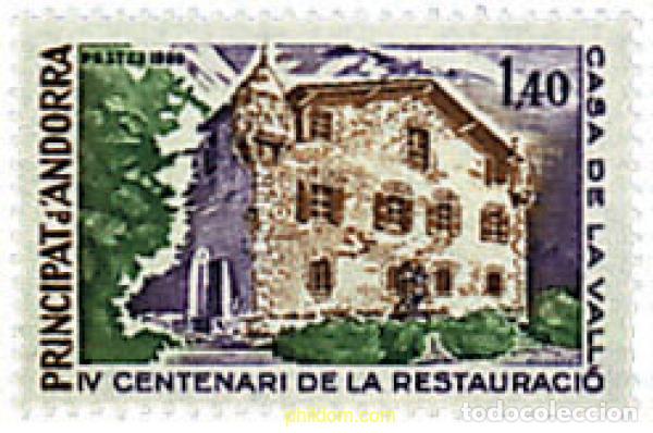 Sellos: 46052 MNH ANDORRA. Adm&oacute;n francesa 1980 4 CENTENARIO DE LA RESTAURACION DE LA CASA DE LA VALLS
