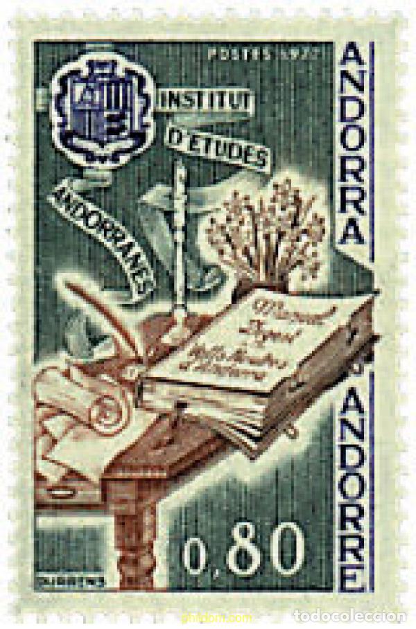 Briefmarken: 46043 MNH ANDORRA. Adm&oacute;n francesa 1977 INSTITUTO DE ESTUDIOS ANDORRANOS