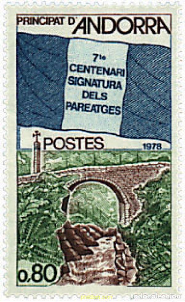 Briefmarken: 46045 MNH ANDORRA. Adm&oacute;n francesa 1978 7 CENTENARIO DE LA FIRMA DE LOS PAREATGES