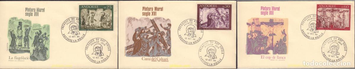 Sellos: 404680 MNH ANDORRA. Adm&oacute;n francesa 1968 FRESCOS DEL SIGLO XVI
