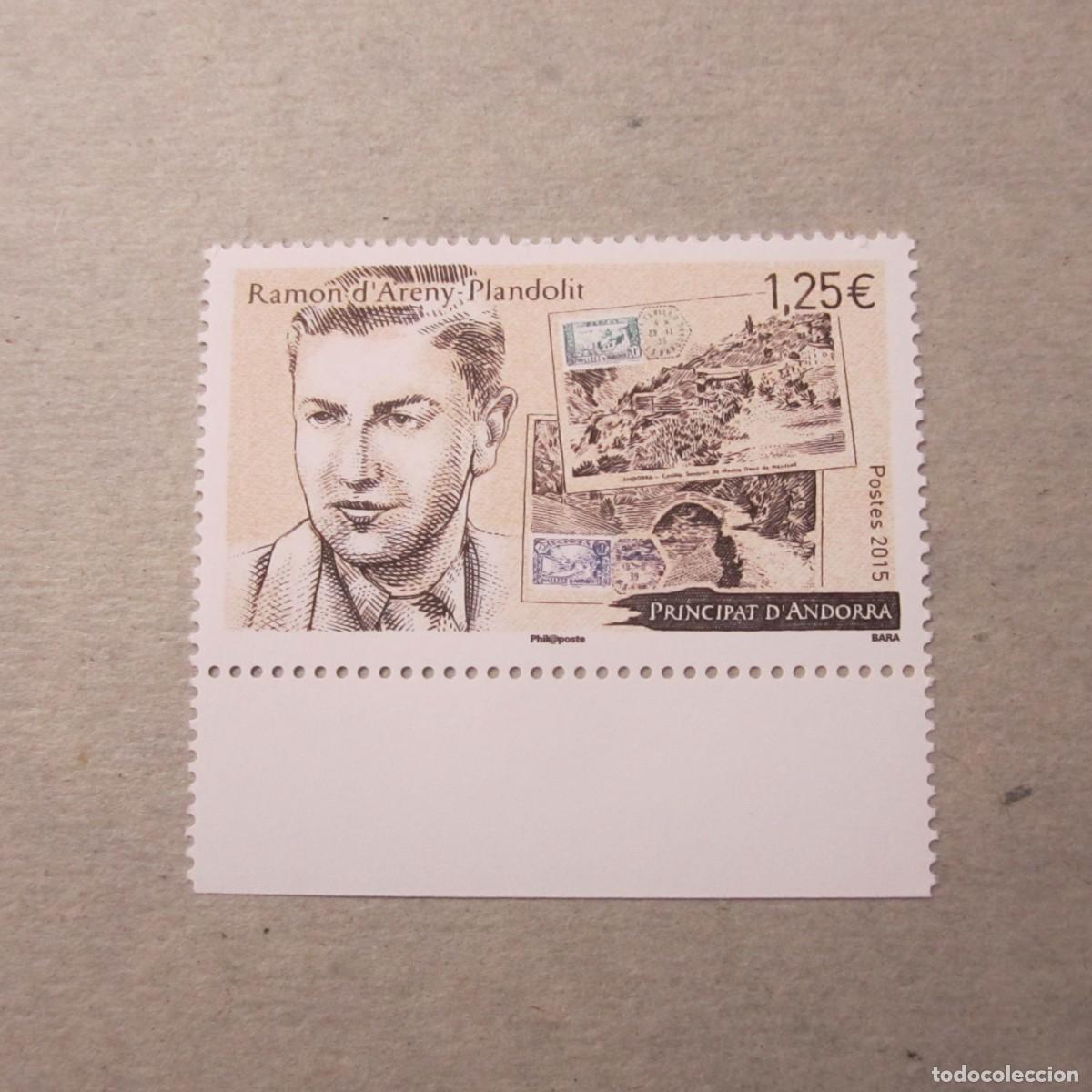 Timbres: ANDORRA FRANCESA, 2015, YVERT N&ordm; 775**, RAMON D'ARENY-PLANDOLIT