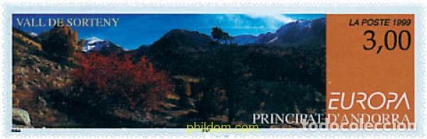 Sellos: 63162 MNH ANDORRA. Adm&oacute;n francesa 1999 EUROPA CEPT. RESERVAS Y PARQUES NATURALES