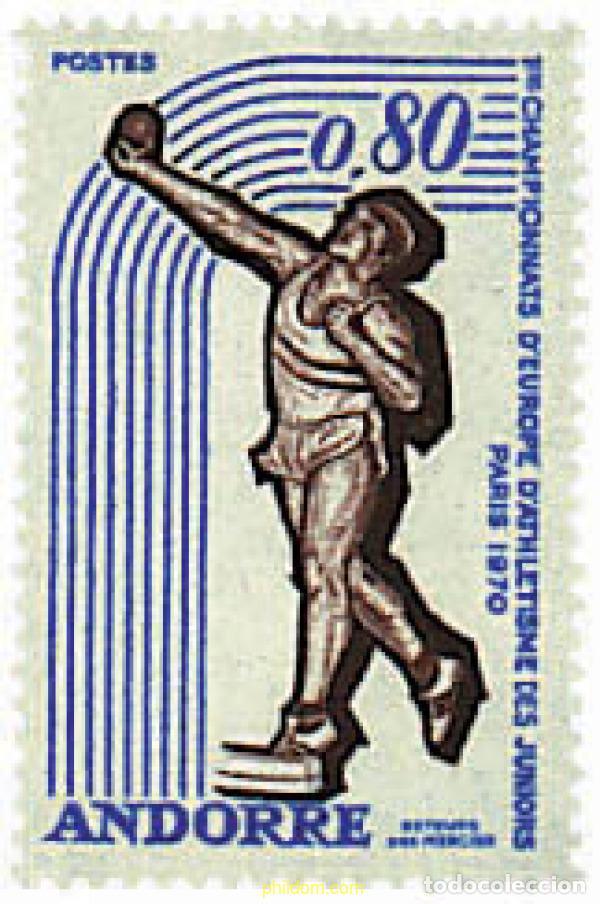 Briefmarken: 65195 MNH ANDORRA. Adm&oacute;n francesa 1970 1 CAMPEONATO DE EUROPA DE ATLETISMO JUNIORS