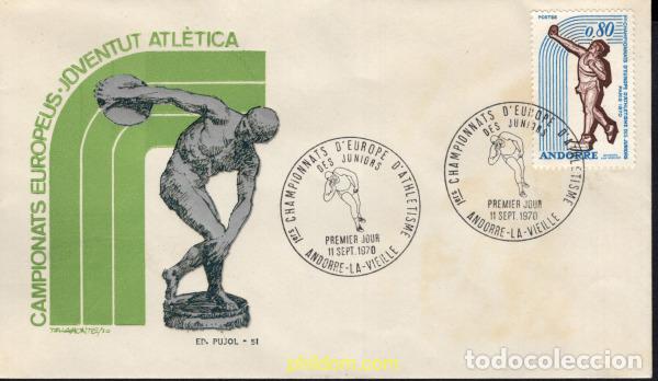 Briefmarken: 376068 MNH ANDORRA. Adm&oacute;n francesa 1970 1 CAMPEONATO DE EUROPA DE ATLETISMO JUNIORS