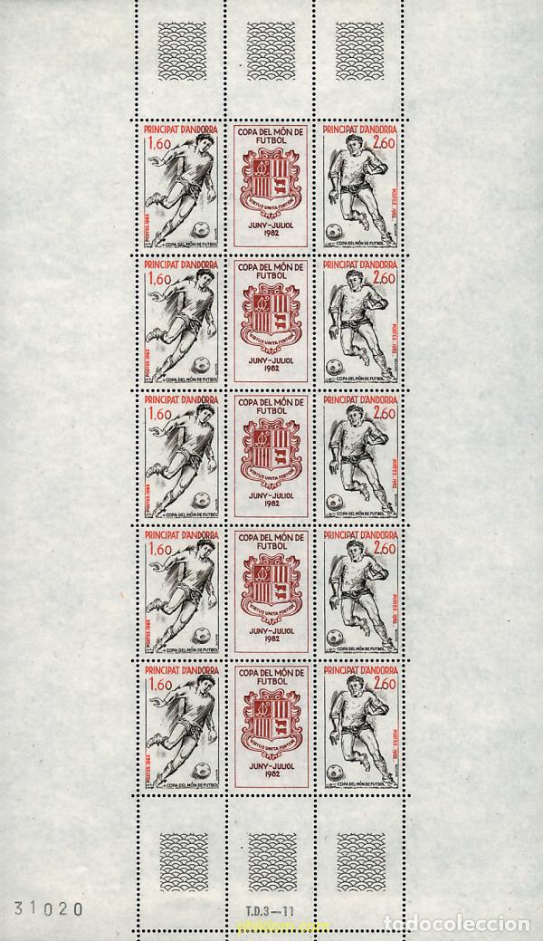 Briefmarken: 10694 MNH ANDORRA. Adm&oacute;n francesa 1982 COPA DEL MUNDO DE FUTBOL. MEXICO-70