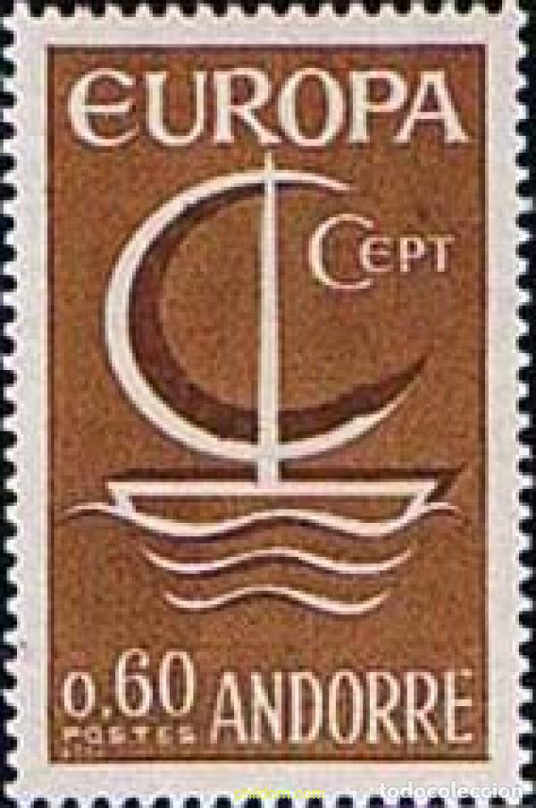 Sellos: 73833 MNH ANDORRA. Adm&oacute;n francesa 1966 EUROPA CEPT. FRATERNIDAD Y COOPERACION