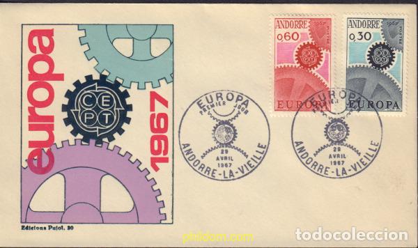 Sellos: 582176 MNH ANDORRA. Adm&oacute;n francesa 1967 EUROPA CEPT. FRATERNIDAD Y COOPERACION