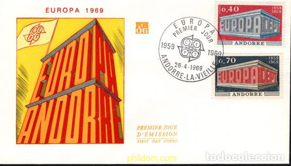 Sellos: 4343 MNH ANDORRA. Adm&oacute;n francesa 1969 EUROPA CEPT. 10 ANIVERSARIO DE LA CEPT