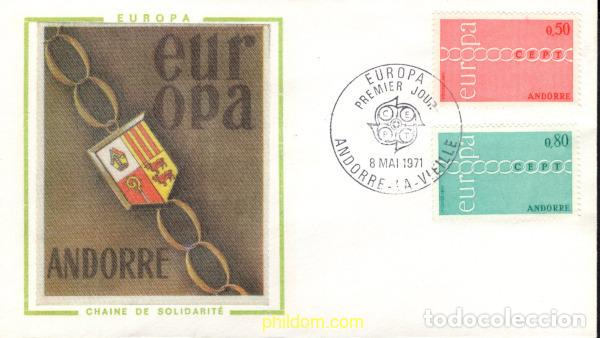 Briefmarken: 15309 MNH ANDORRA. Adm&oacute;n francesa 1971 EUROPA CEPT. FRATERNIDAD Y COOPERACION