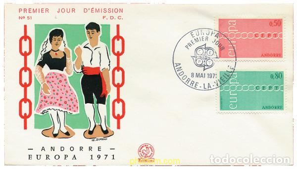 Briefmarken: 23636 MNH ANDORRA. Adm&oacute;n francesa 1971 EUROPA CEPT. FRATERNIDAD Y COOPERACION